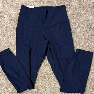NWT Navy High-Waisted Leggings with Pockets